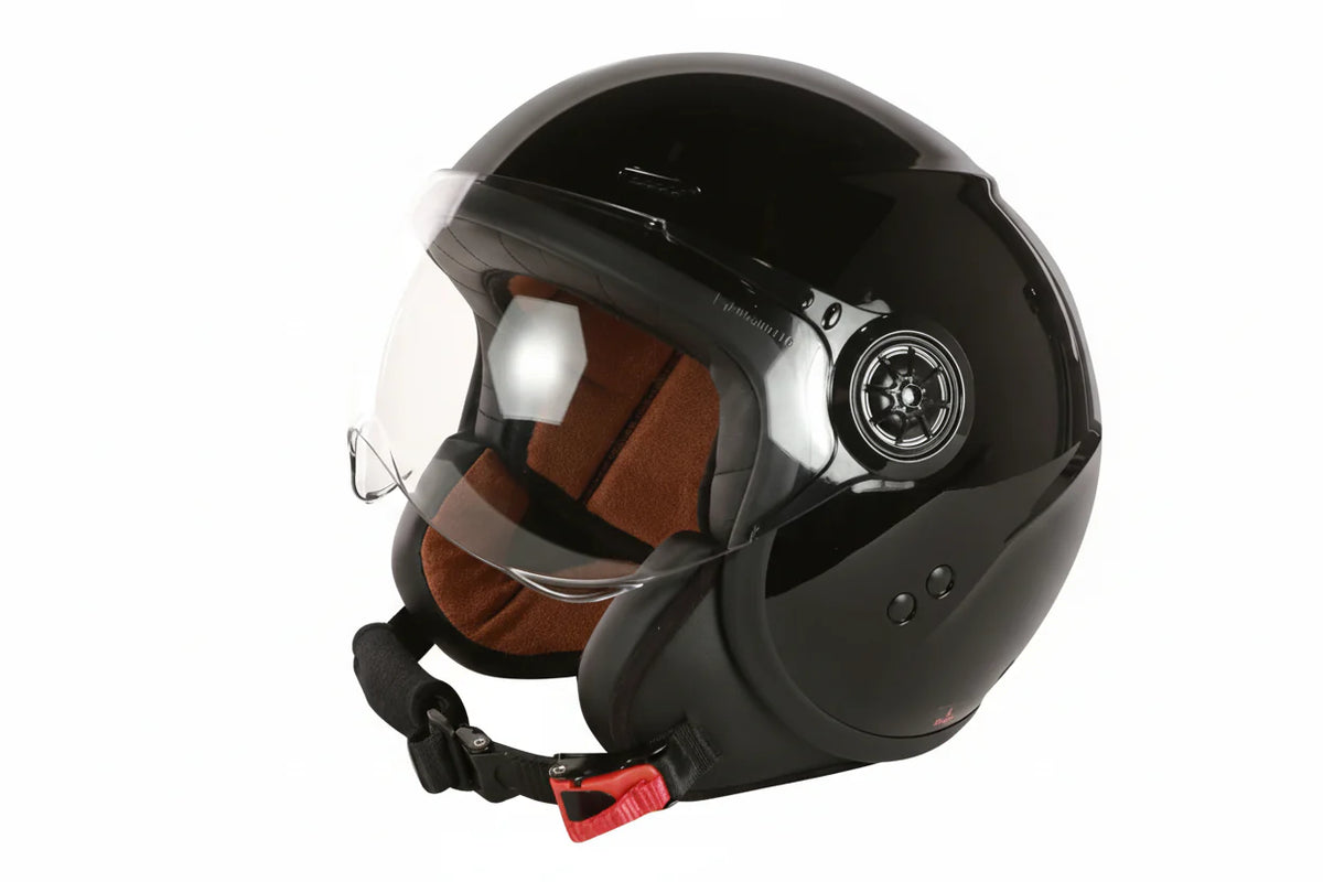Prima Helmet (Black, With Shield) Genuine Color Matched