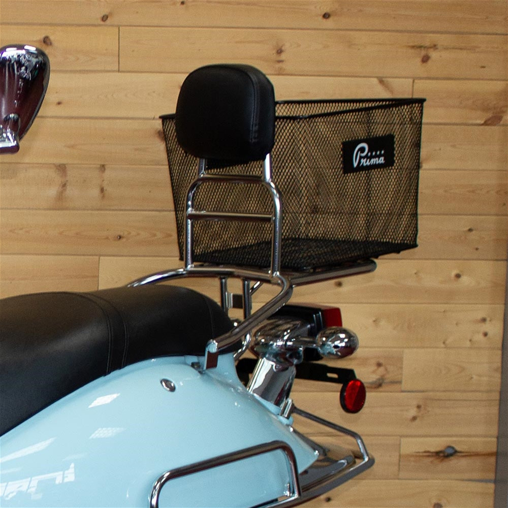 Prima Rear Rack with Backrest (Chrome); Lance Cali, Havana - view 4