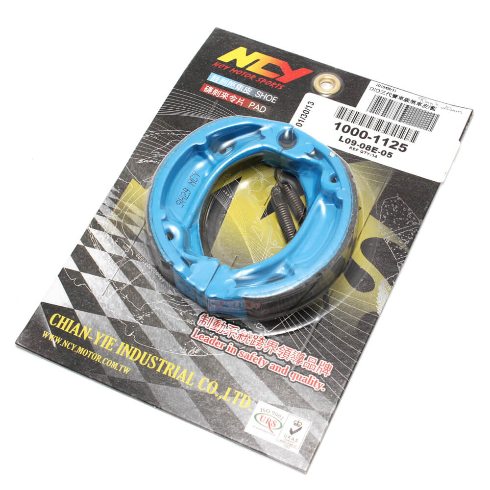 NCY Blue Brake Shoes (Drum) Honda Ruckus, Metropolitan