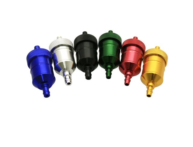 1/4" Aluminum Fuel Filter (Pink), All Makes