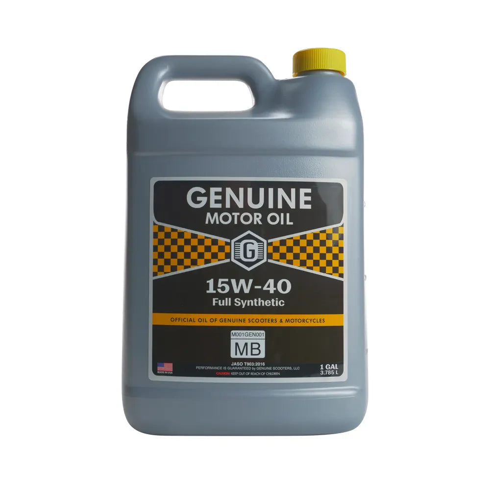 Genuine Motor Oil: 15W-40 JASO MB Engine Oil; 1 Gallon