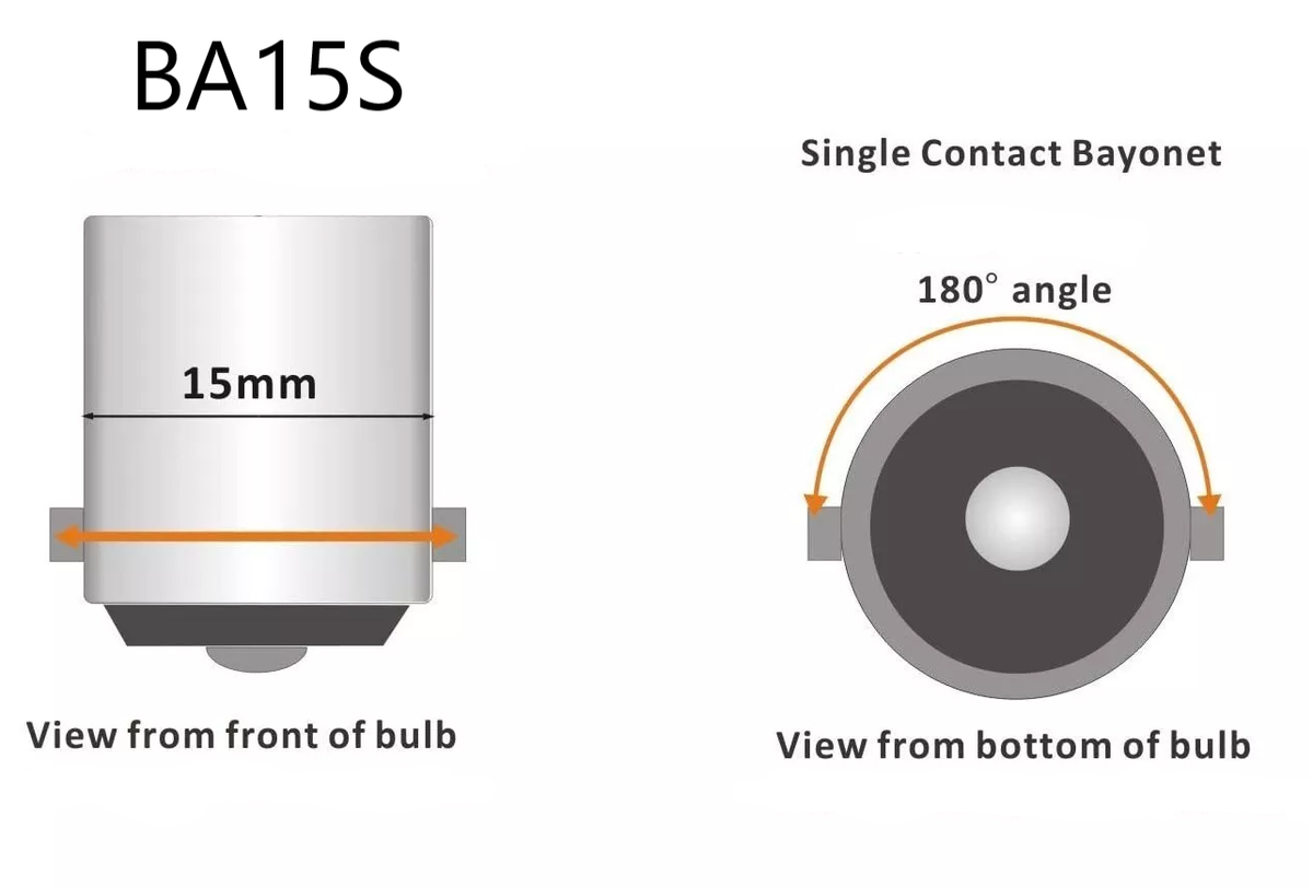 LED Turn Signal Bulb Set 1156 BA15S - White (2 Bulbs) - view 3