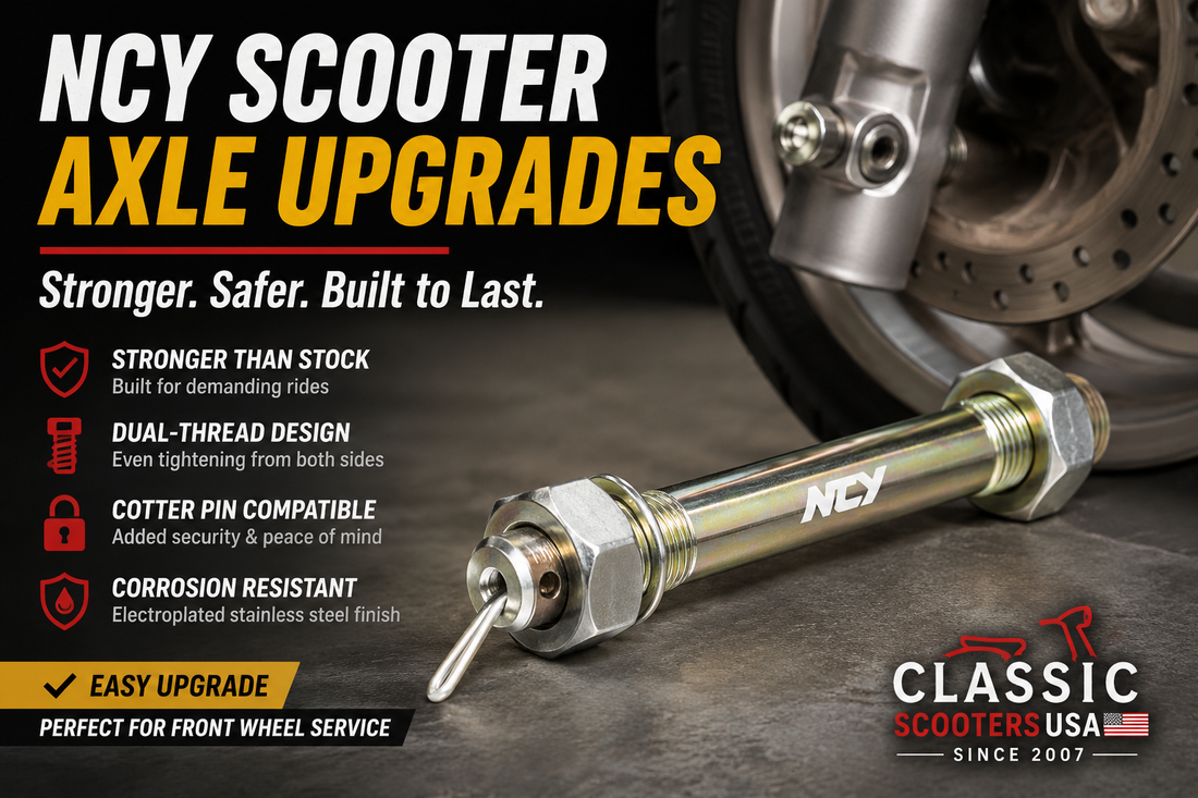 NCY Scooter Axle Upgrades: Stronger Front Wheel Support for Your Ride