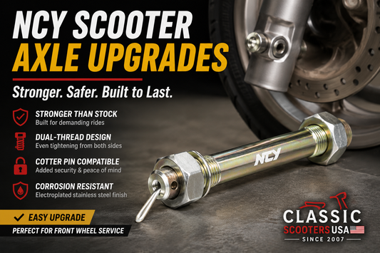 NCY Scooter Axle Upgrades: Stronger Front Wheel Support for Your Ride