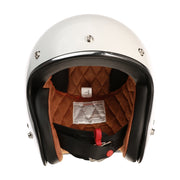 Prima Helmet (White, 3/4 Open Face); Genuine Color Matched