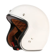 Prima Helmet (White, 3/4 Open Face); Genuine Color Matched