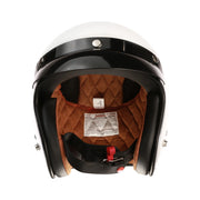 Prima Helmet (White, 3/4 Open Face); Genuine Color Matched