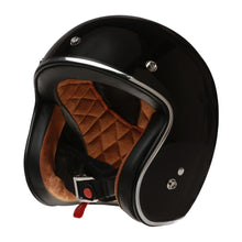 Prima Helmet (Black, 3/4 Open Face); Genuine Color Matched
