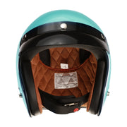 Prima Helmet (Turquoise, 3/4 Open Face); Genuine Color Match