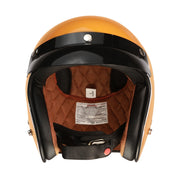 Prima Helmet (Tangerine, 3/4 Open Face); Genuine Color Match