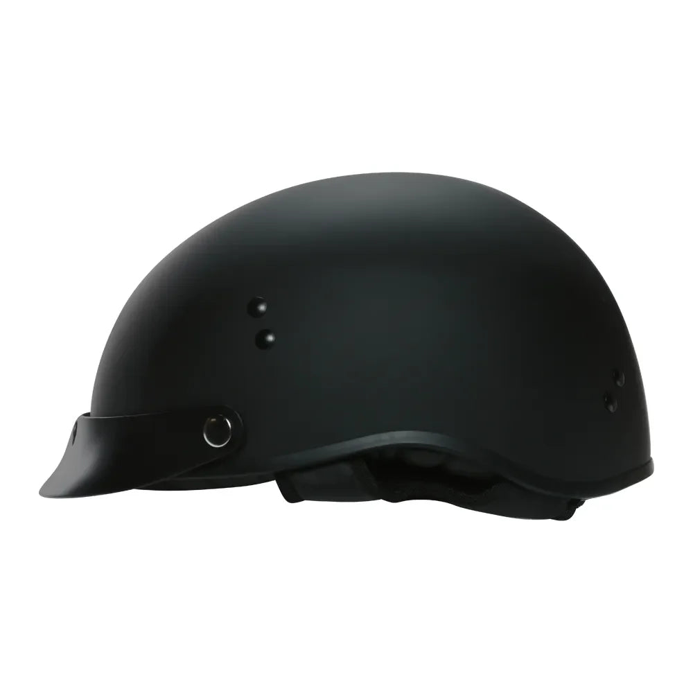 Prima Half Helmet w/ Peak Visor - Matte Black - view 4