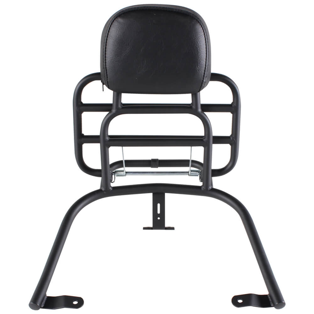 Prima Rear Rack (Backrest, Black); Vespa GTS – Classic Scooters USA
