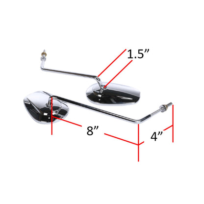 Prima Long Mirror Set (Chrome); Royal Alloy GT150, GP300S - view 4