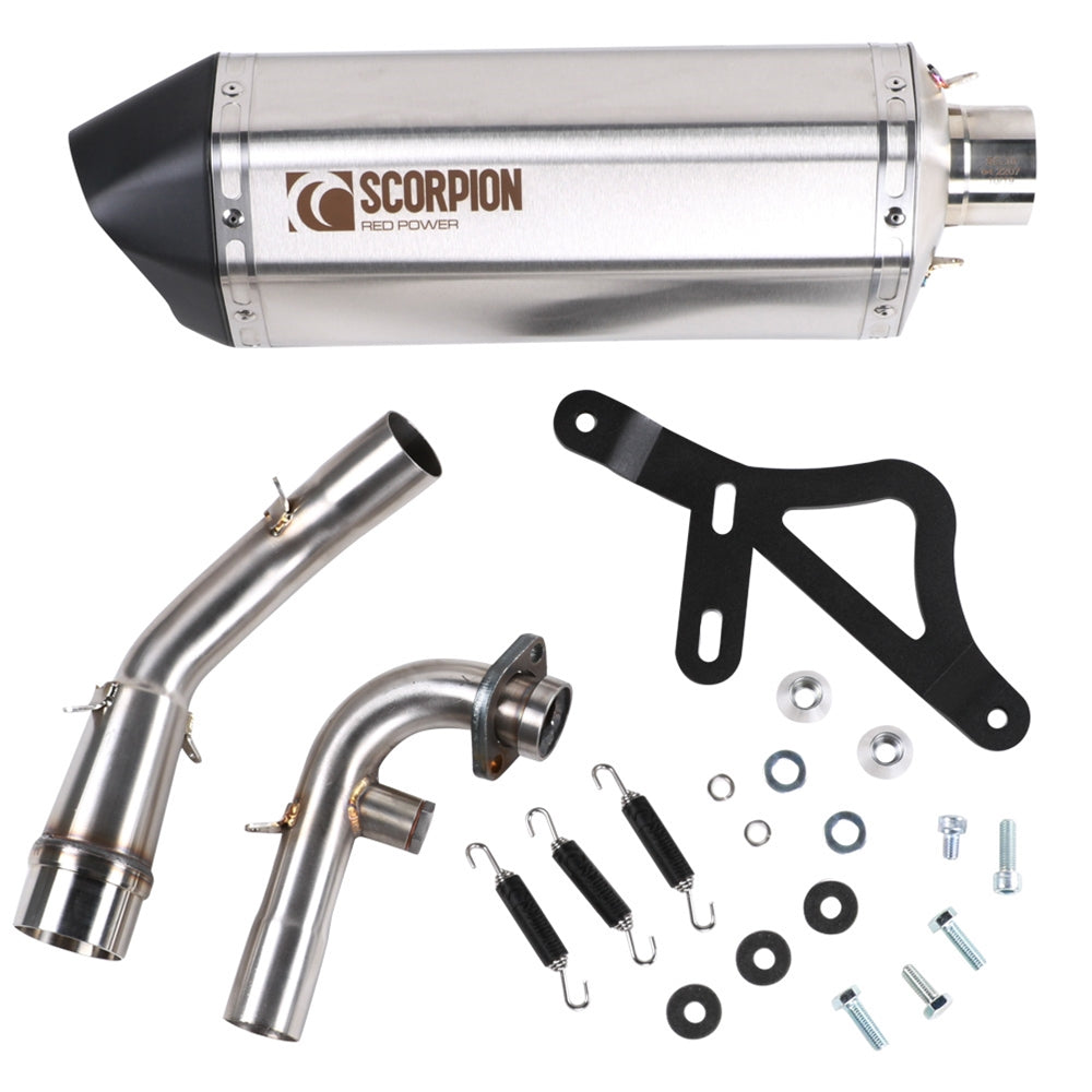 Scorpion Exhaust (Silver); '08 - '18 Vespa GTS