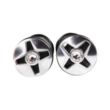 NCY Aluminum Rhinestone Grip Set (Silver, 7/8"); Universal - view 2