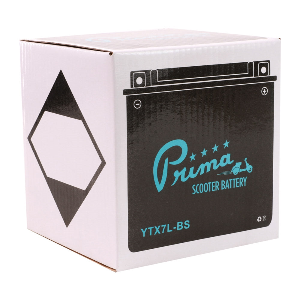 Prima YTX7L-BS Battery - Vespa Primavera, Sprint & Honda PCX
