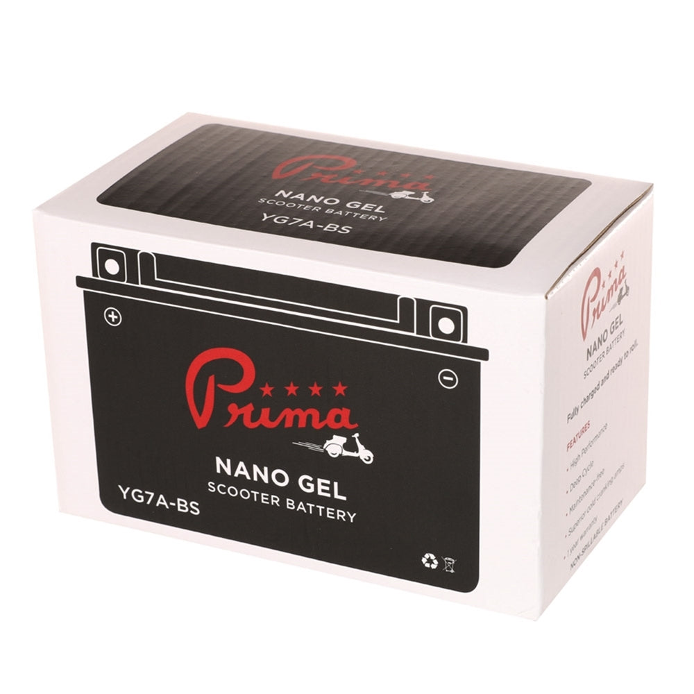 Prima Gel Battery 12V YG7A-BS); Genuine 125/150/170i, CSC Go - view 3