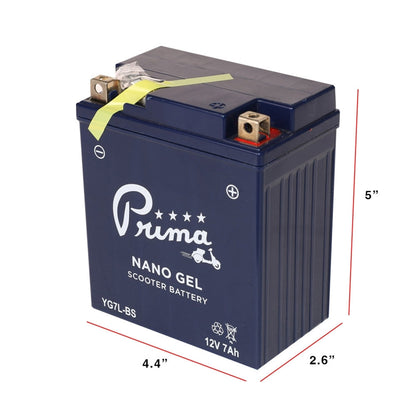 Prima YG7L-BS Scooter Battery - Nano Gel