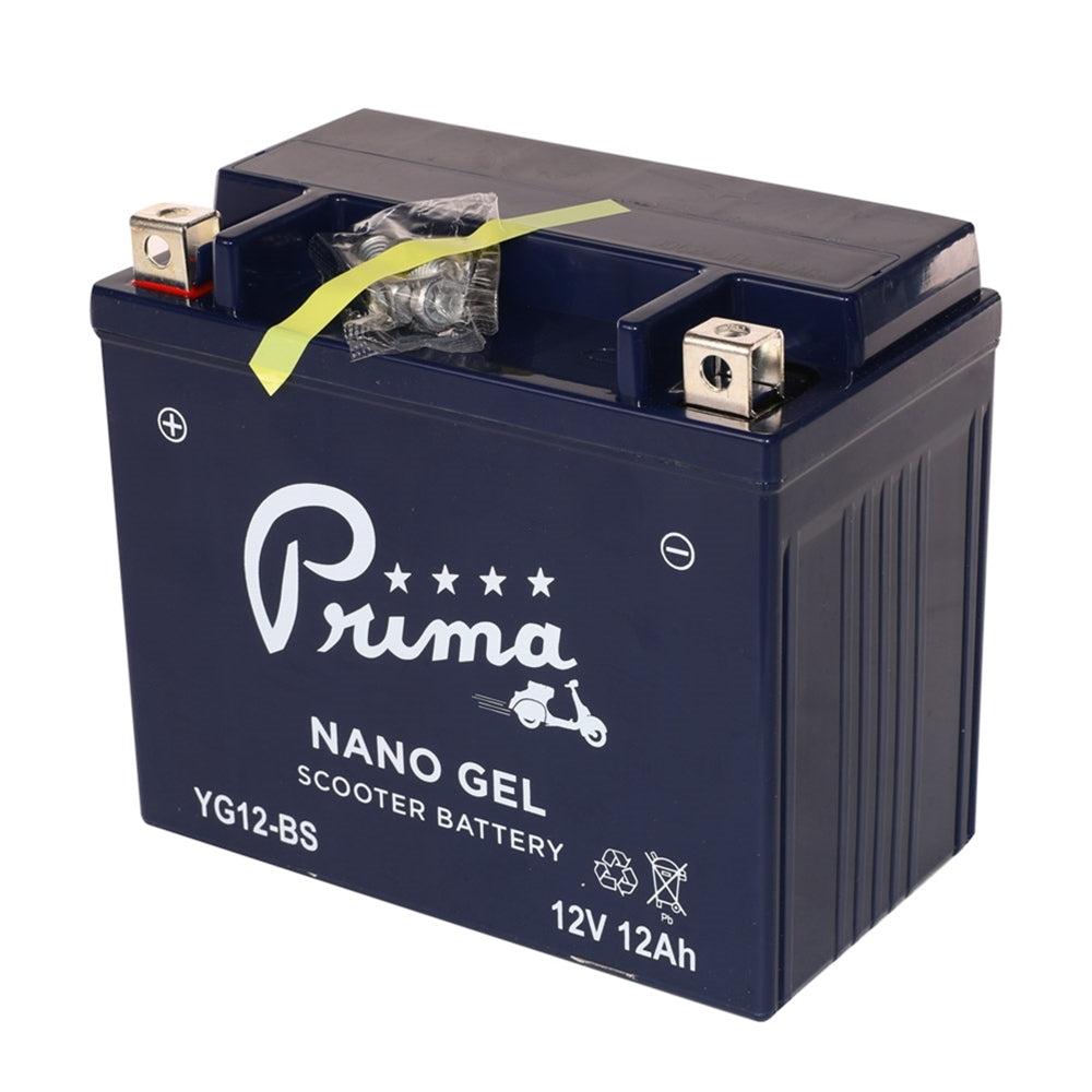 Prima 12V Gel Battery (YG12-BS) - Vespa GTS 300, GTV, LX 150 - view 2