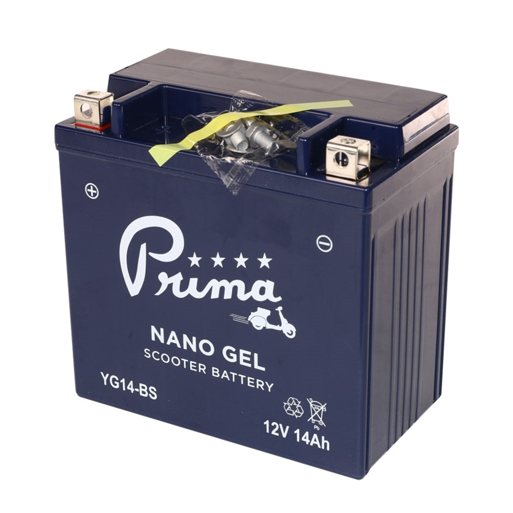 Prima Gel Battery (12V YG14-BS); Piaggio MP3, BV, Suzuki - view 2