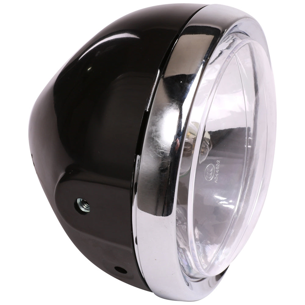 Motorcycle Headlight (Black Scrambler, H4); Genuine - view 2