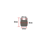 Brake Pads  (36 x 45 x 6mm); Derbi, Italijet