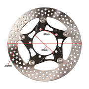 NCY Floated Brake Disc (Black, Stainless, 260mm); Zuma 125