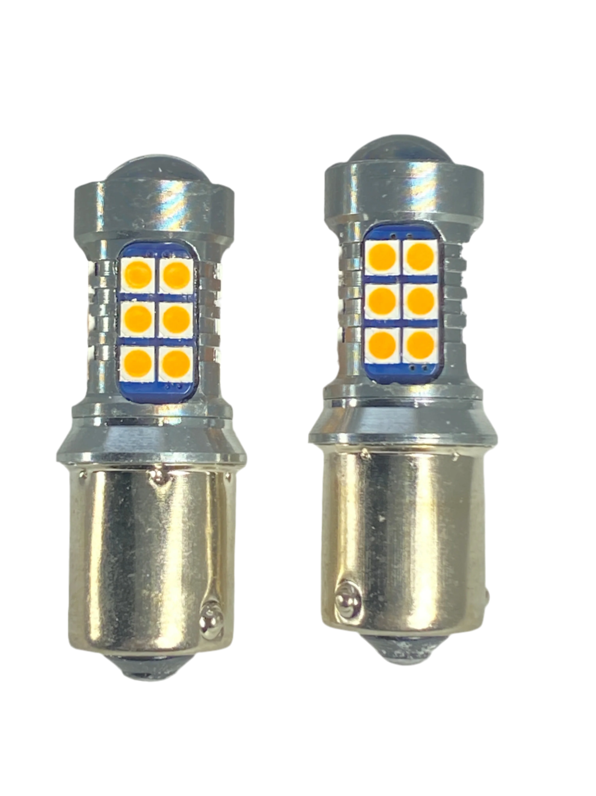 LED Turn Signal Bulb Set 1156 BAU15S - Amber (2 Bulbs) – Classic ...