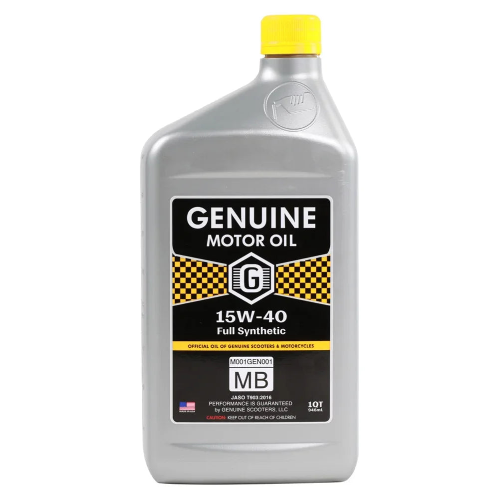 Genuine 15W-40 Full Synthetic Scooter Oil (JASO MB) - 1 Qt - view 2