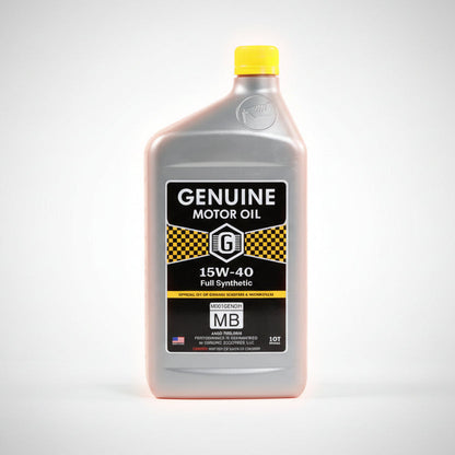 Genuine 15W-40 Full Synthetic Scooter Oil (JASO MB) - 1 Qt