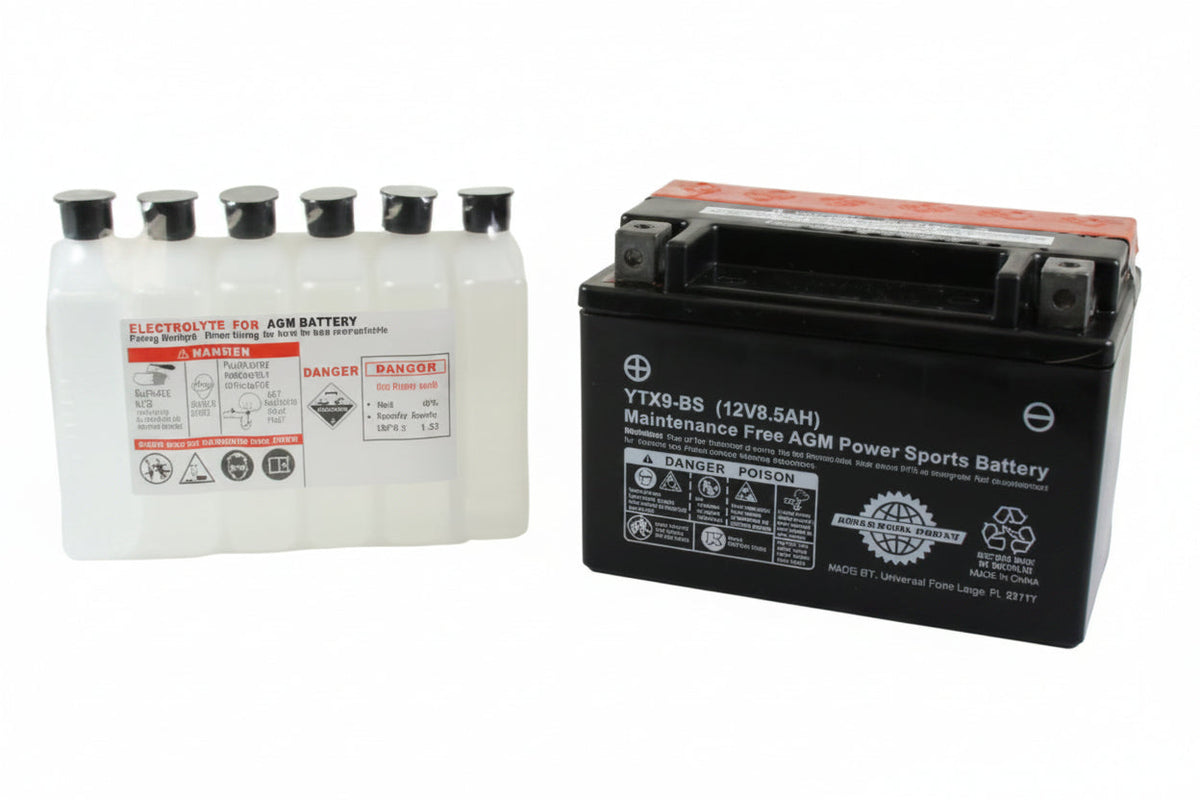Universal Parts 12V 8.5AH Battery YTX9-BS - Maintenance Free Dry - view 3