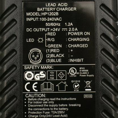 Universal Parts 24 Volt 2.0 Amp XLR HP1202B Battery Charger - view 4