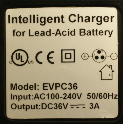 Universal Parts 36v 3amp Charger - view 2