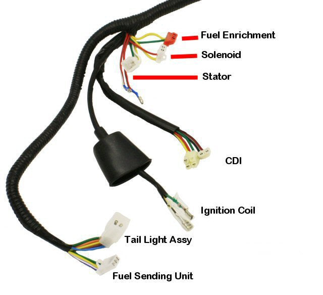 Universal Parts Complete GY6 Scooter Wire Harness - view 4