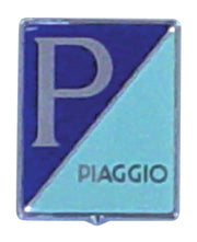 Piaggio Emblem, (Shield, Top of Horn Cover) ; Vespa ET2/ET