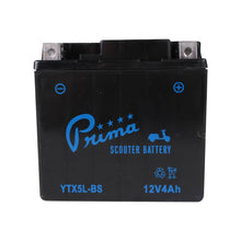 Prima YTX5L-BS Battery; Scooters ATVs Motorcycles 12V4Ah