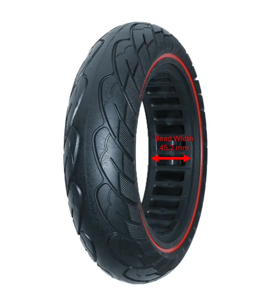 Green Line 10x2.5 eScooter Tire - Solid w/ Red Stripe - view 2