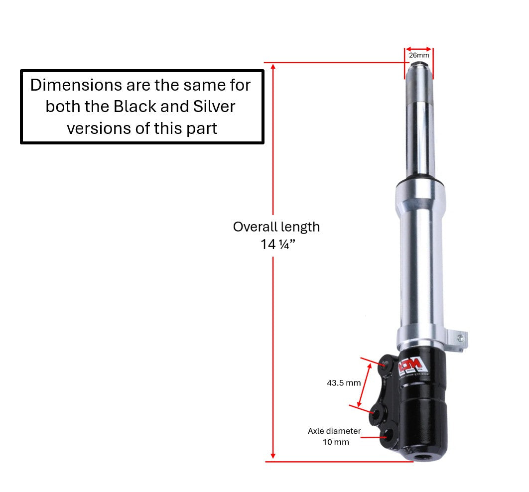NCY Front Forks (Black); Jog - view 2