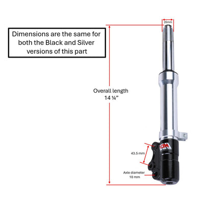 NCY Front Forks (Black); Jog - view 2
