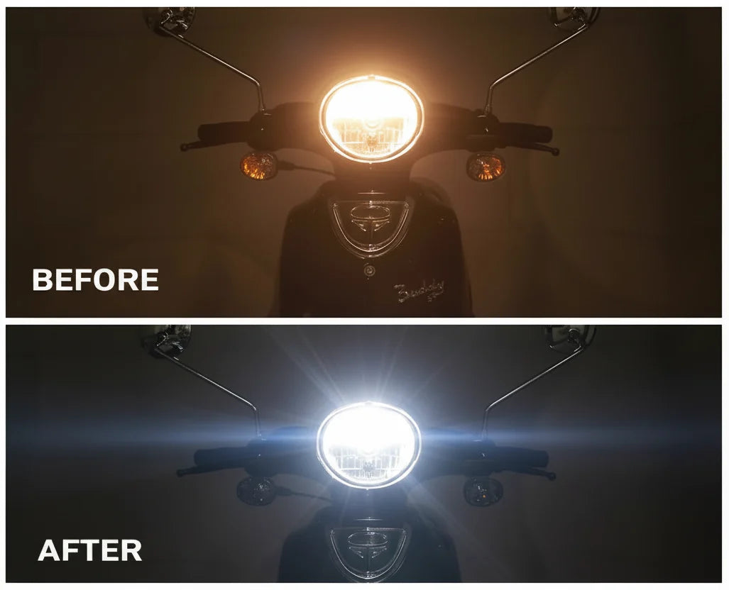 Universal HS1 / H4 LED Headlight Bulb - AC/DC Compatible - view 5