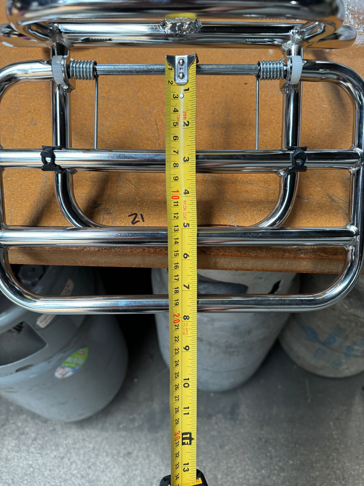 Prima Folding Rear Rack (Chrome); Vespa GTS, GTV - view 4