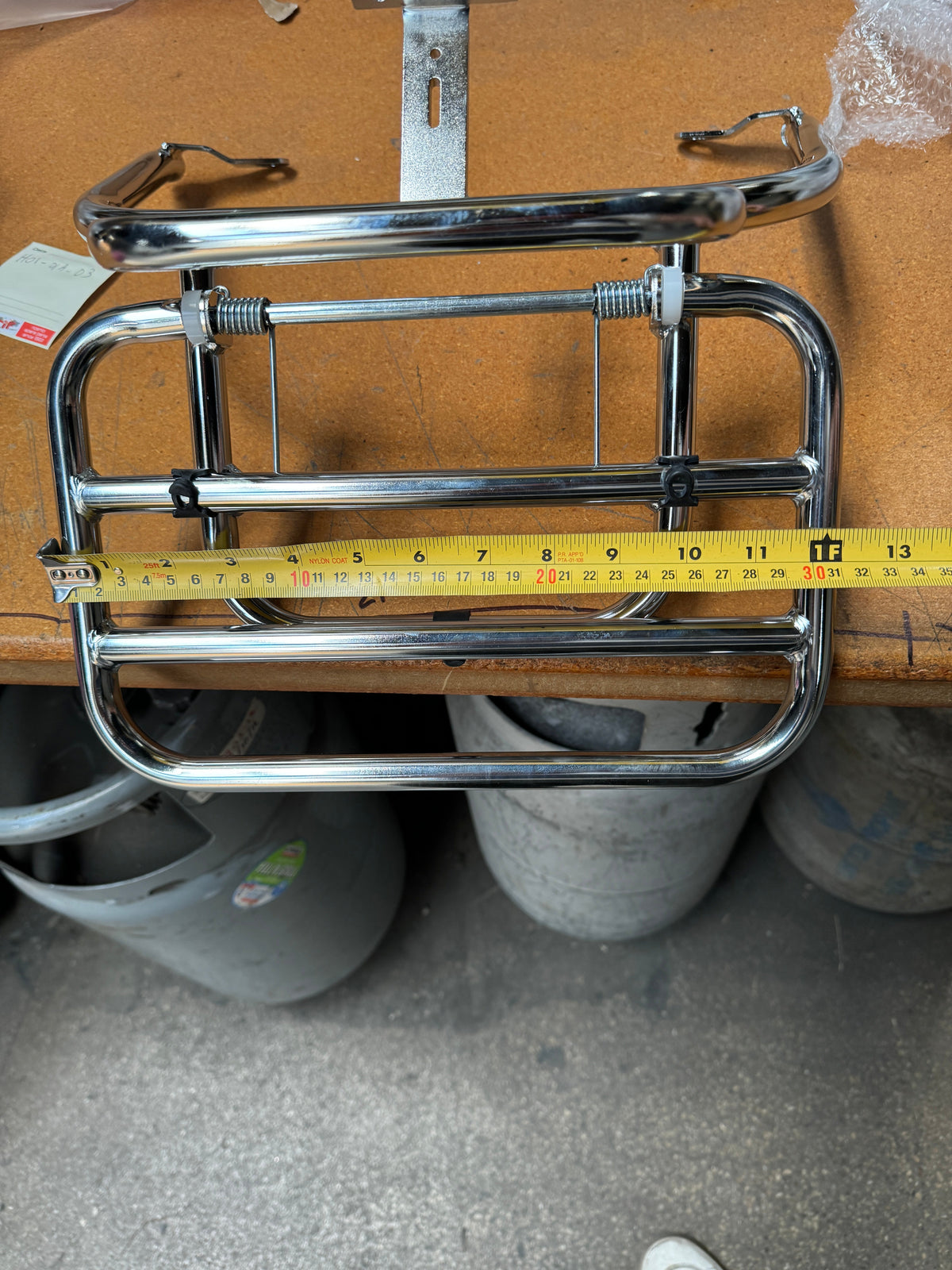 Prima Folding Rear Rack (Chrome); Vespa GTS, GTV - view 5