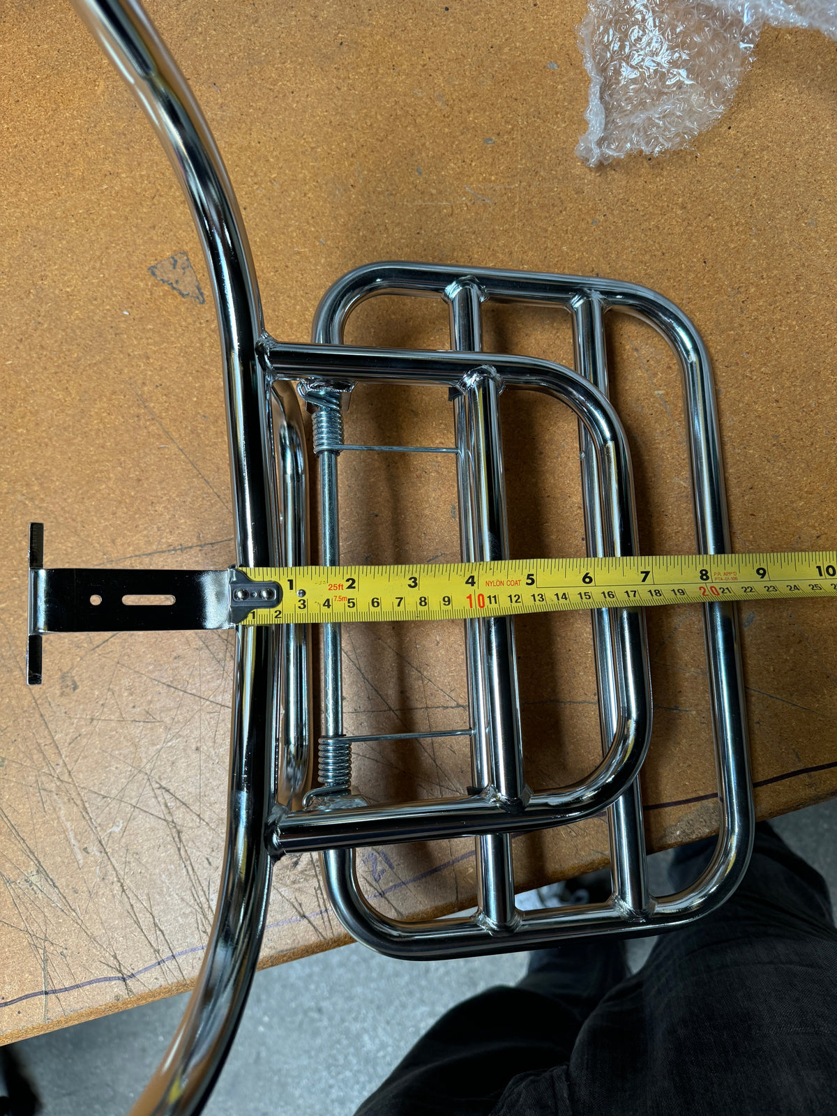 Prima Folding Rear Rack (Chrome); Vespa GTS, GTV - view 6