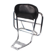 Cuppini Rear Rack (Folding, w/Backrest, Chrome)