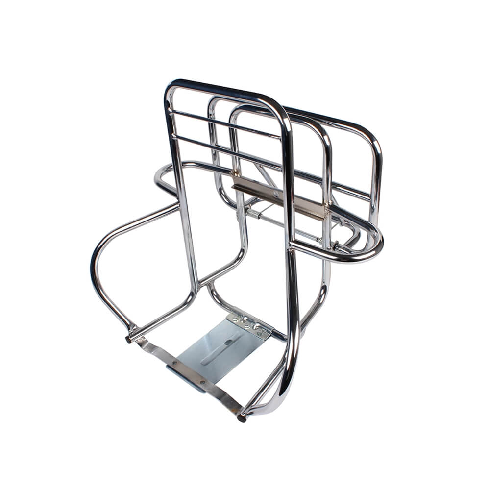 Scooters Chrome Rack Cuppini Rear Rack (3- Way, Chrome); P/PX, Stella 2T – Classic Scooters USA